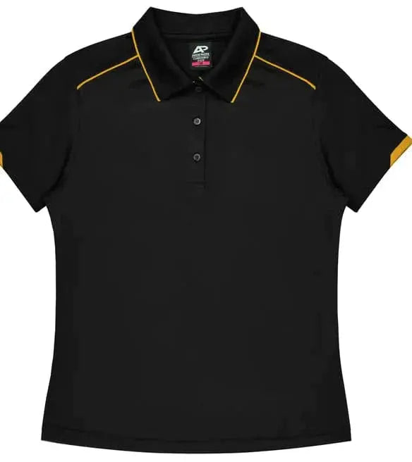 Aussie Pacific Currumbin Lady Polo Shirt 2320 Aussie Pacific BLACK/GOLD 6